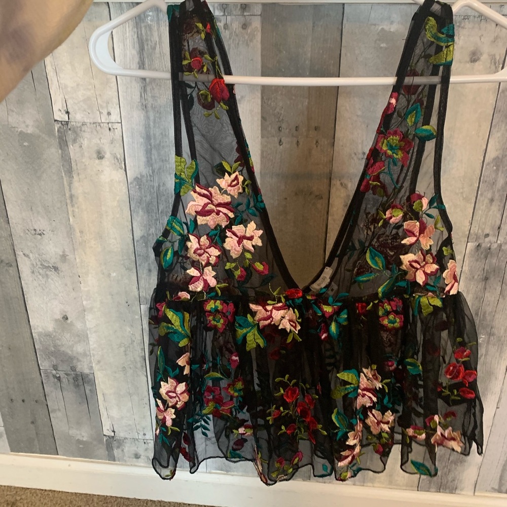 Overlay Flower Power Top